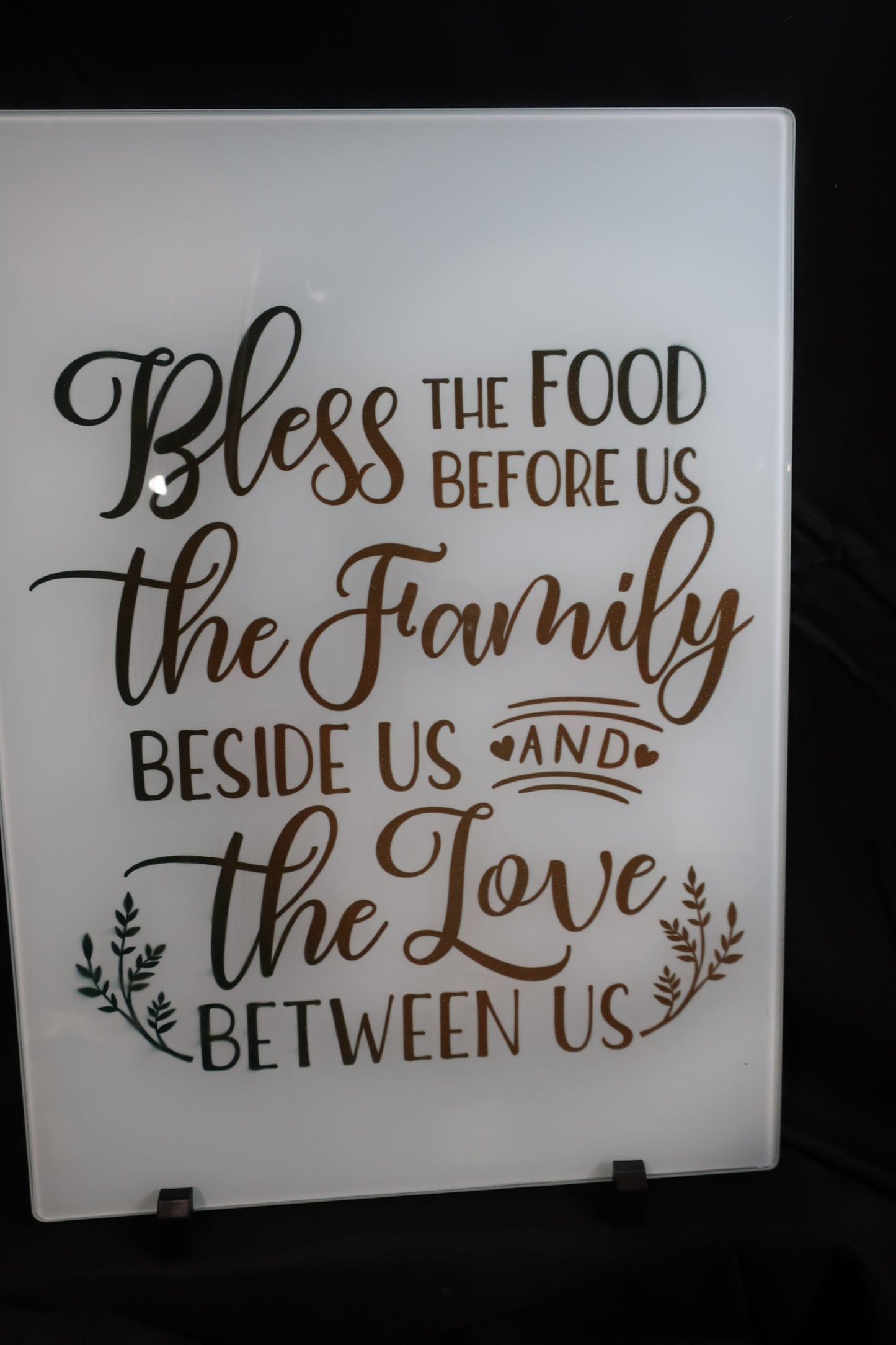 Long rectangular glass cutting board