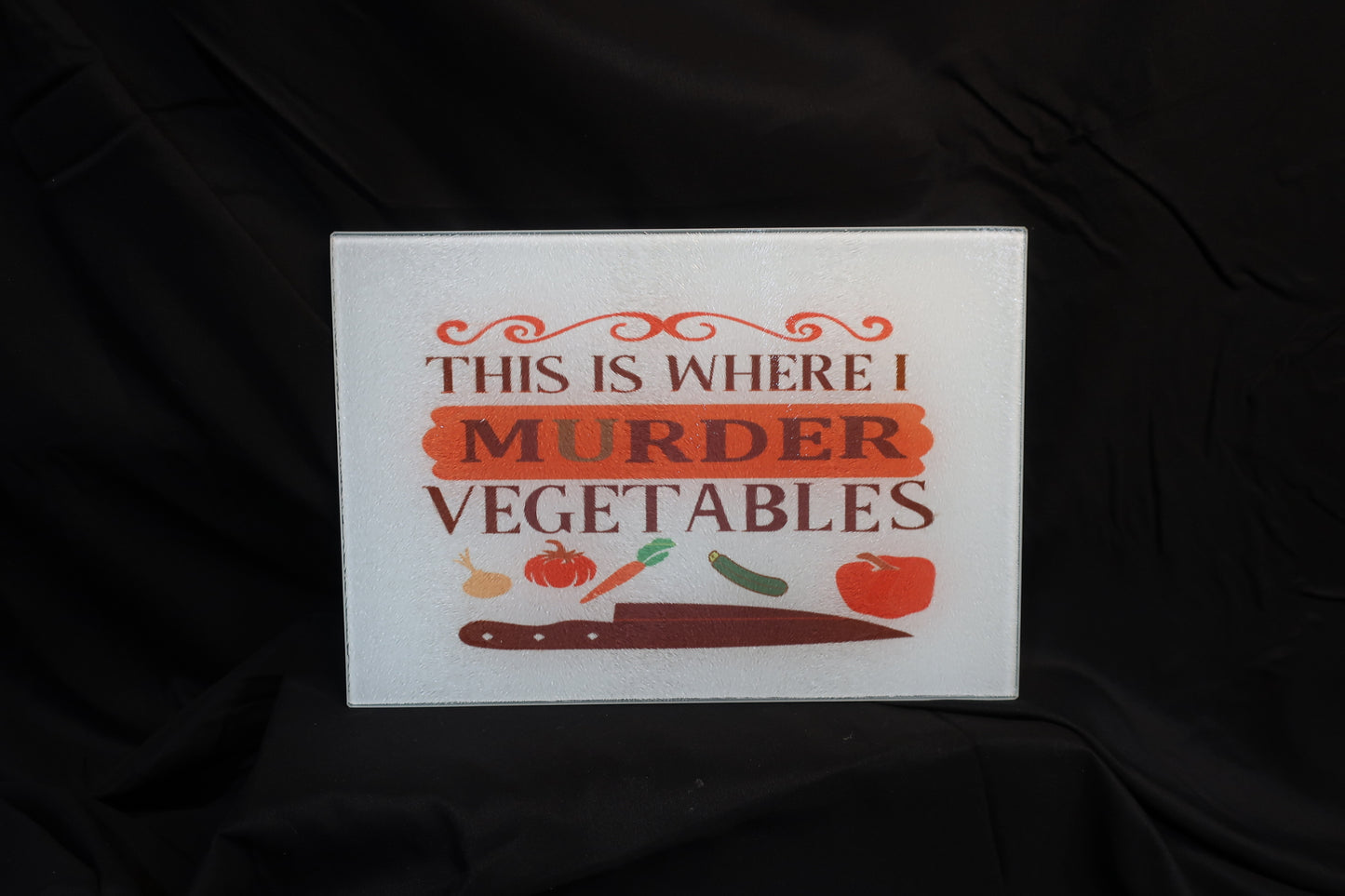 Small rectangular glass cutting board