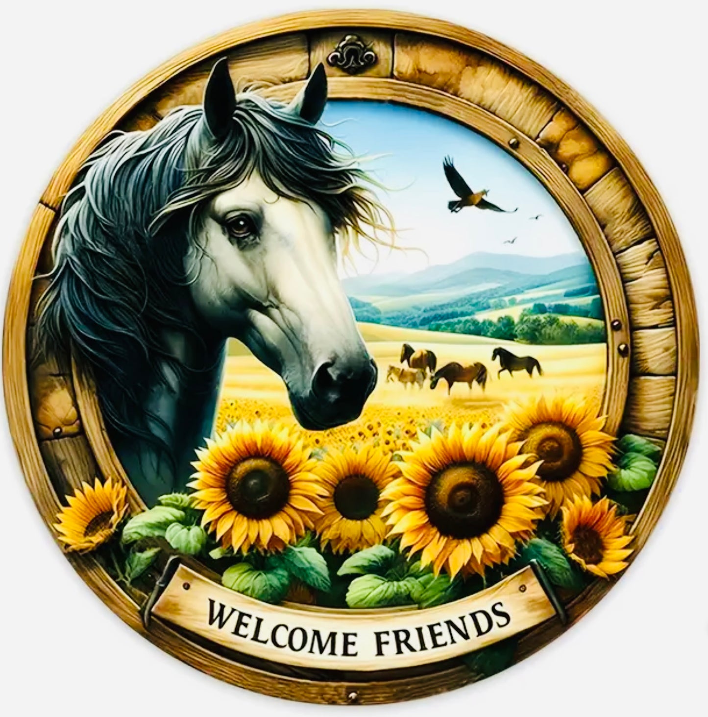8 inches wind spinners or aluminum signs