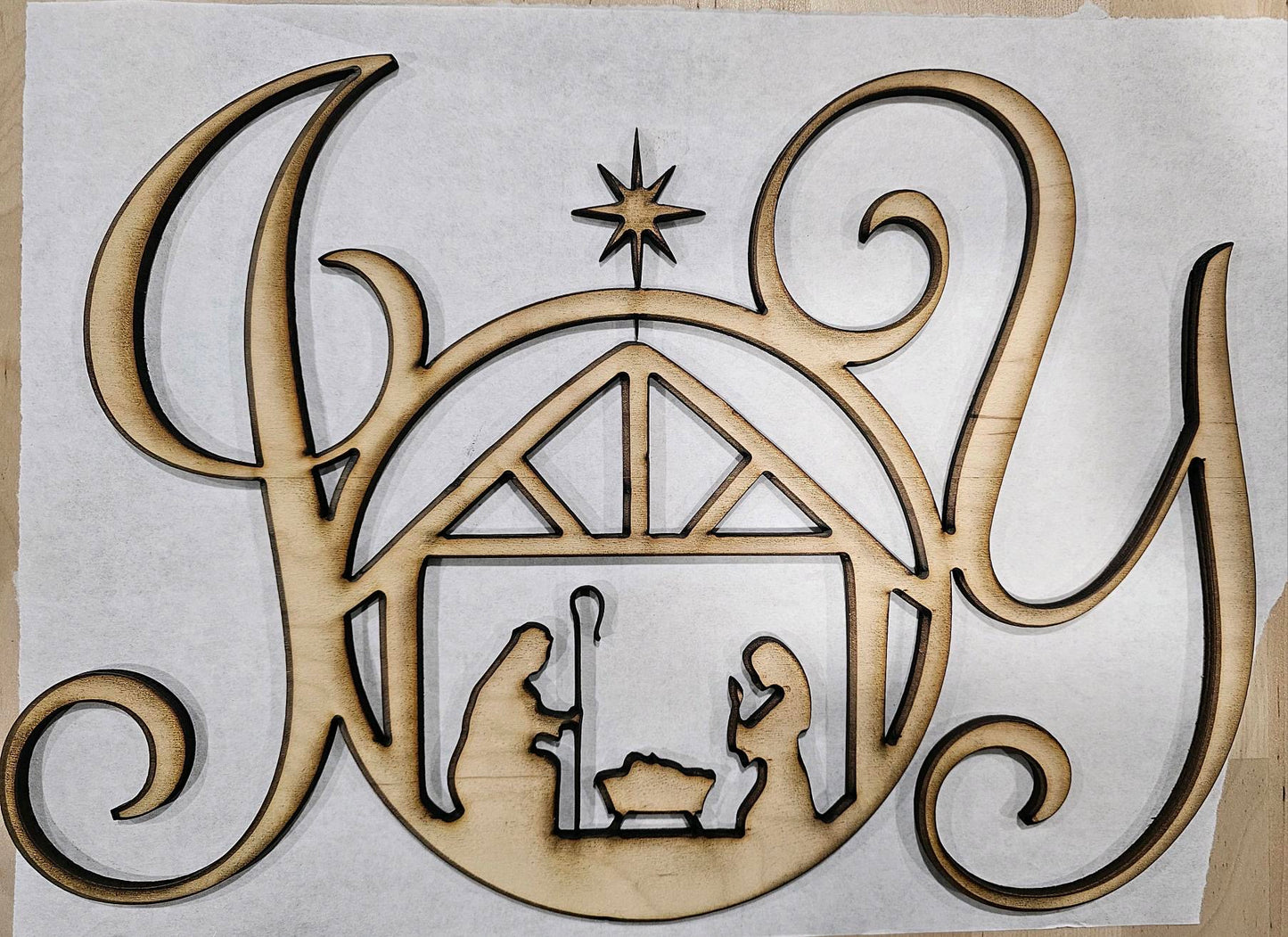 Wooden Joy Sign